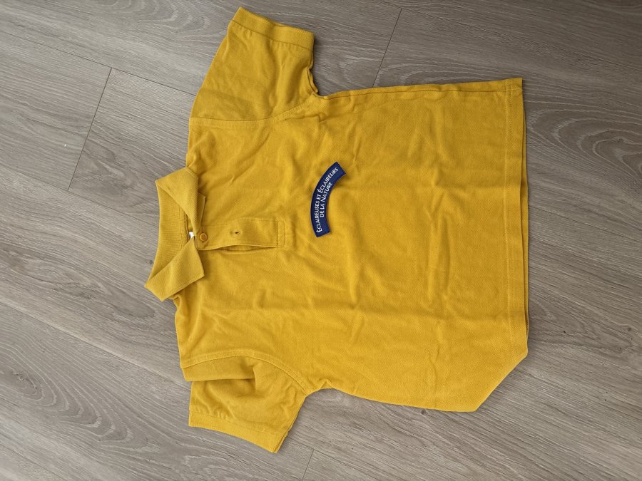Polo jaune Colibris taille 7-8 ans