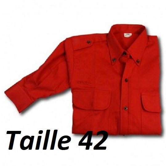 Chemise rouge Pionniers taille 42